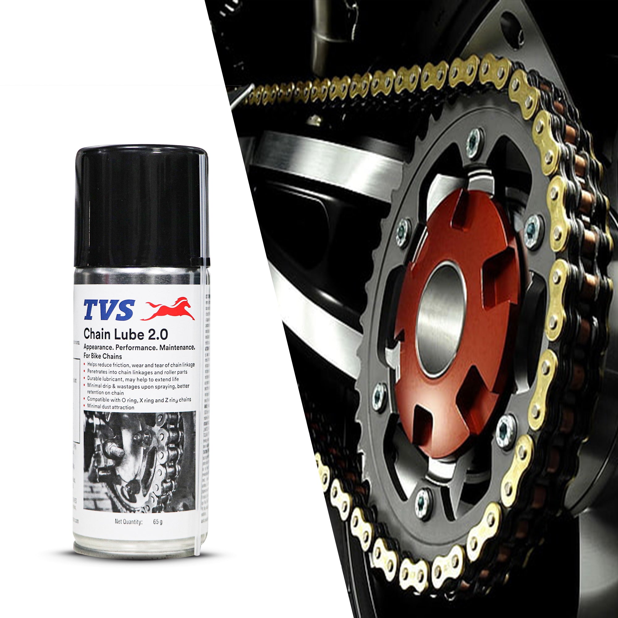 TVS Chain Lube 2.0 - 65Gm. | Precision Lubrication for Peak Chain Performance